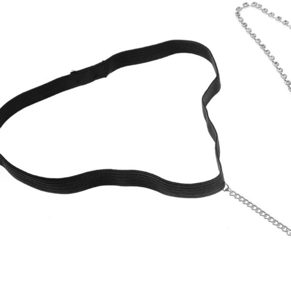 Silver Rhinestone Layered Thigh Chain Body Jewelry - Picture 5 of 7